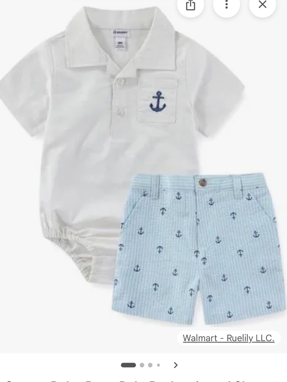 Sperry Baby Boys Polo Bodysuit and Shorts Set